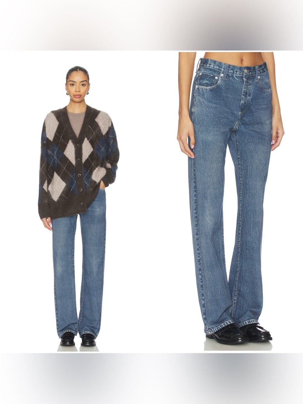 Rag & Bone rb Miramar Fleece Shea Full Length Jeans in Alemeda